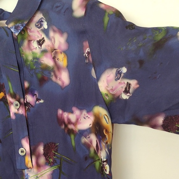 Arket Purple Floral Midi Dress - Picture 6 of 10